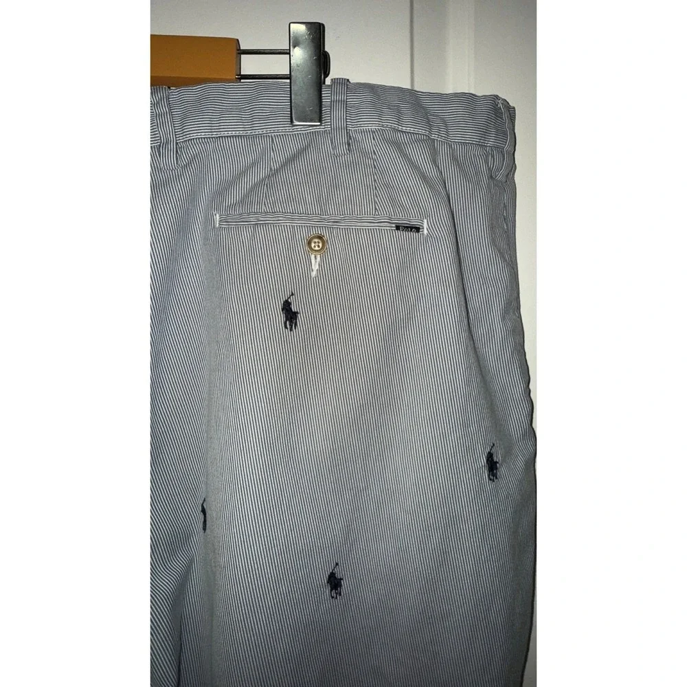Ralph Lauren Men's Classic Fit Striped Seersucker Shorts w Pony Logo Size‎ 40 - Picture 8 of 11